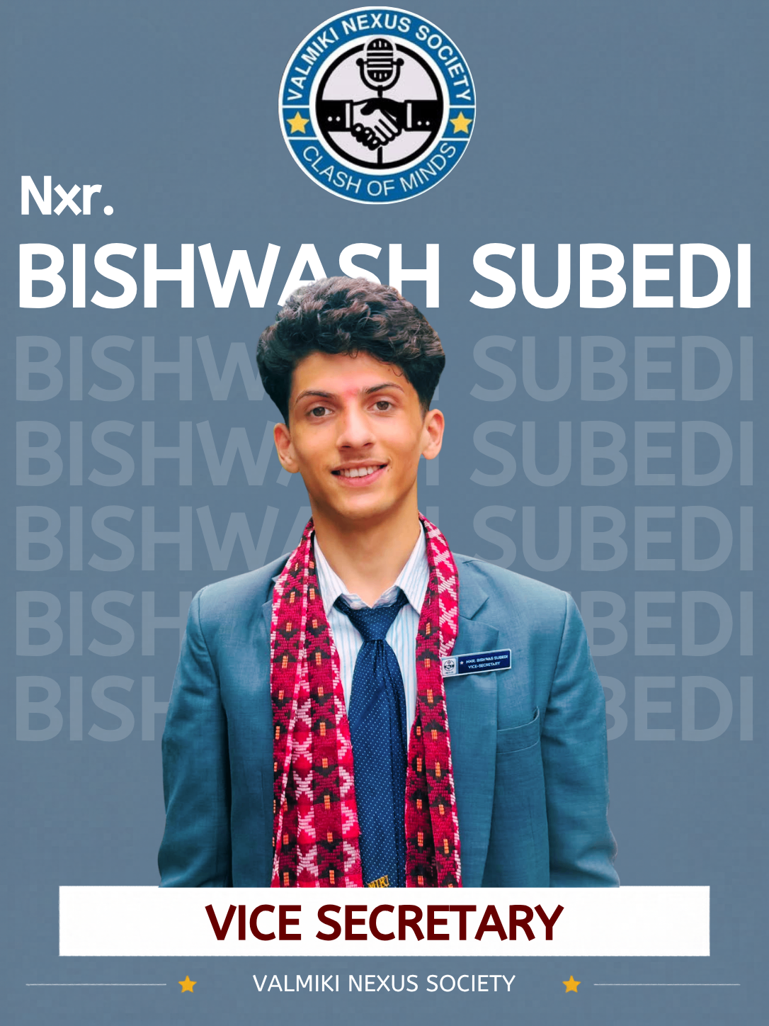 Bishwash Subedi, Vice Secretary