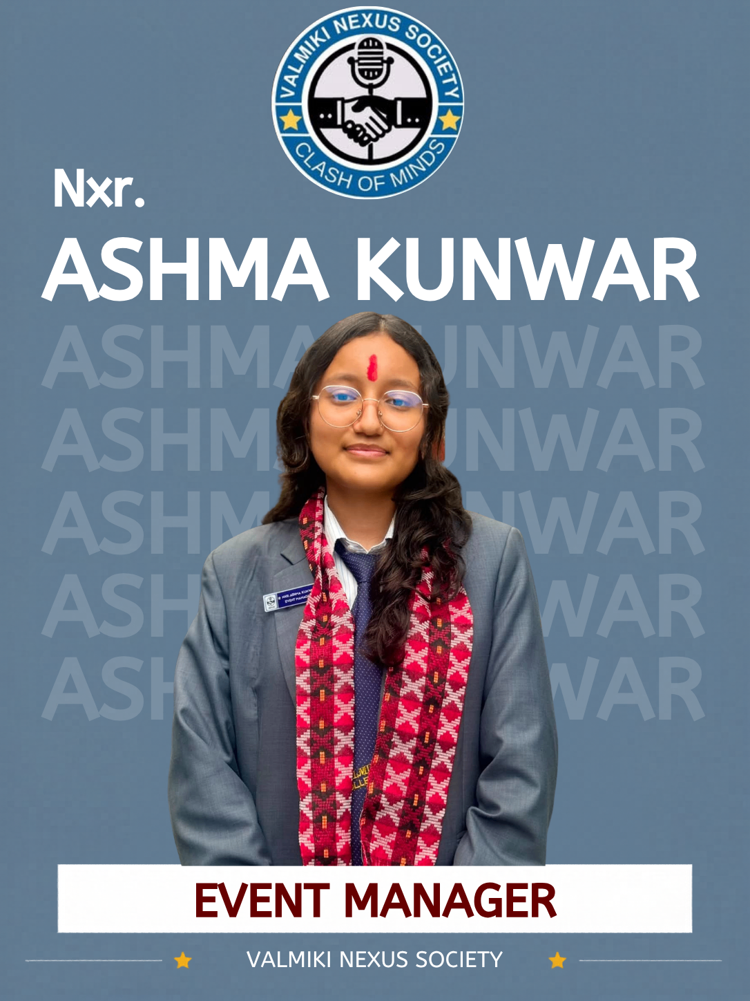 Ashma Kunwar, Event Manager